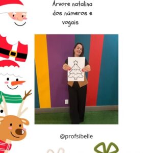 Árvore natalina dos números e vogais