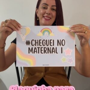 Plaquinhas para o  primeiro dia