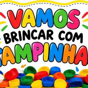 Brincando com tampinhas